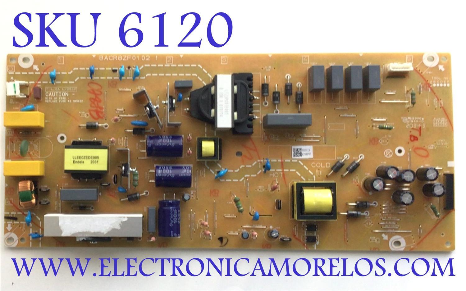 FUENTE PARA TV PHILIPS / NUMERO DE PARTE AC78JMPWT / BACR8ZF0102 1 / MODELO 65PFL5604/F7